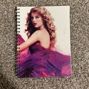 Small Spiral Notebook with Taylor Swift Speak Now, few pages missing, doodle